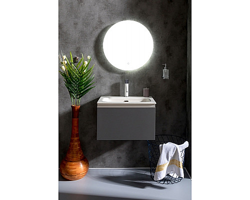 Заказать Тумба под раковину Boheme Armadi Art Vallessi 60 837-060-A matt подвесная Антрацит матовый в магазине сантехники Santeh-Crystal.ru