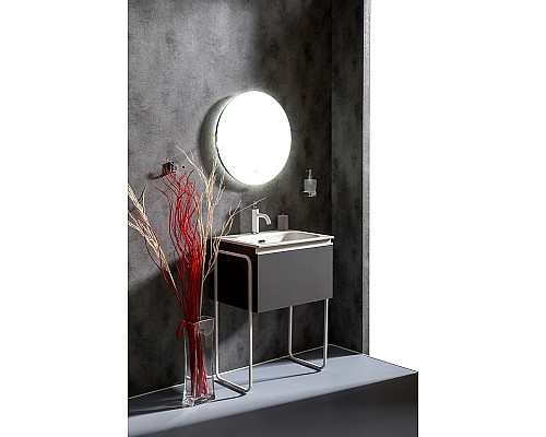 Заказать Тумба под раковину Boheme Armadi Art Vallessi 60 837-060-A matt подвесная Антрацит матовый в магазине сантехники Santeh-Crystal.ru