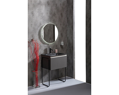Заказать Тумба под раковину Boheme Armadi Art Vallessi 60 837-060-A matt подвесная Антрацит матовый в магазине сантехники Santeh-Crystal.ru