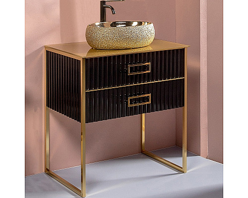 Santeh-Crystal.ru: Тумба под раковину Boheme Armadi Art Monaco 80 866-080-BG Черный глянец Золото Приобрести Тумба под раковину Boheme Armadi Art Monaco 80 866-080-BG Черный глянец Золото в магазине сантехники Santeh-Crystal.ru