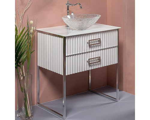Тумба под раковину Boheme Armadi Art Monaco 80 867-080-WCR Белый глянец Хром