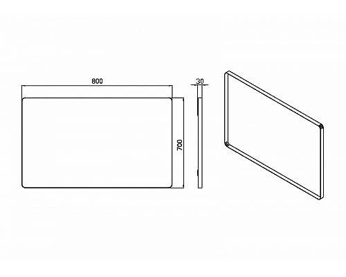 Приобрести Зеркало Boheme Armadi Art Vallessi 80 544/2 с подсветкой с сенсорным выключателем в магазине сантехники Santeh-Crystal.ru