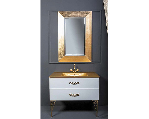 Заказать Зеркало Boheme Armadi Art NeoArt Chelsea 80 554 с подсветкой Золото в магазине сантехники Santeh-Crystal.ru