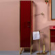 Заказать Шкаф пенал Boheme Armadi Art Monaco 35 L 868-RG-L Бордо глянец Золото в магазине сантехники Santeh-Crystal.ru