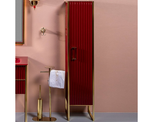 Приобрести Шкаф пенал Boheme Armadi Art Monaco 35 R 868-RG-R Бордо глянец Золото в магазине сантехники Santeh-Crystal.ru