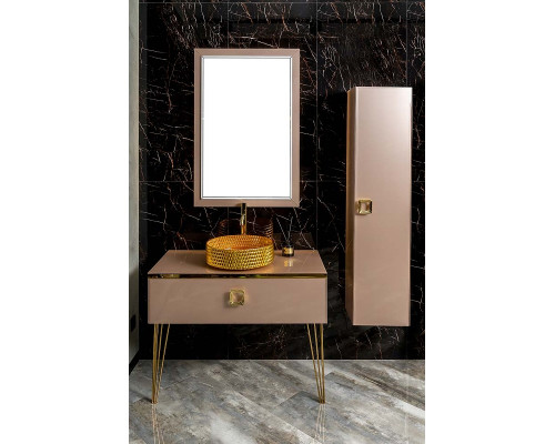 Заказать Шкаф пенал Boheme Armadi Art Lucido 35 772-Rose подвесной Пыльная Роза в магазине сантехники Santeh-Crystal.ru