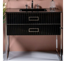 Тумба под раковину Boheme Armadi Art Monaco 80 866-080-BCR Черный глянец Хром