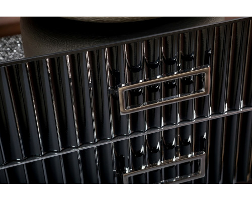 Купить Тумба под раковину Boheme Armadi Art Monaco 80 866-080-BCR Черный глянец Хром в магазине сантехники Santeh-Crystal.ru