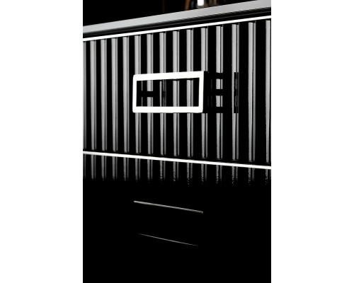 Купить Тумба под раковину Boheme Armadi Art Monaco 80 866-080-BCR Черный глянец Хром в магазине сантехники Santeh-Crystal.ru