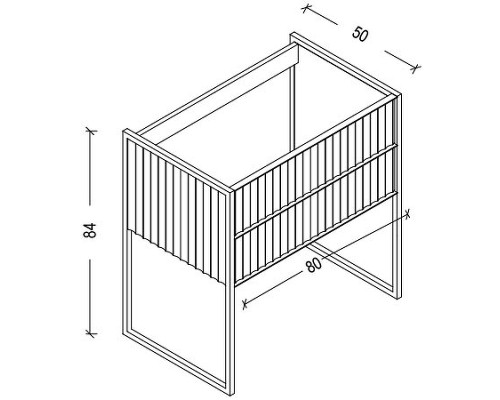 Купить Тумба под раковину Boheme Armadi Art Monaco 80 866-080-BCR Черный глянец Хром в магазине сантехники Santeh-Crystal.ru