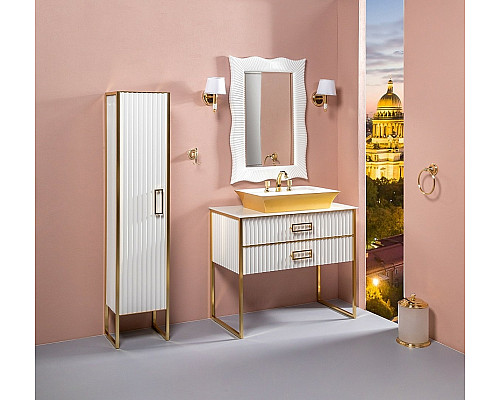 Santeh-Crystal.ru: Тумба под раковину Boheme Armadi Art Monaco 80 867-080-WG Белая глянец Золото Приобрести Тумба под раковину Boheme Armadi Art Monaco 80 867-080-WG Белая глянец Золото в магазине сантехники Santeh-Crystal.ru
