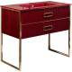 Заказать Тумба под раковину Boheme Armadi Art Monaco 100 866-100-RG Бордо глянец Золото в магазине сантехники Santeh-Crystal.ru