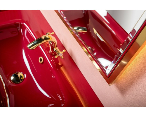 Заказать Тумба под раковину Boheme Armadi Art Monaco 100 866-100-RG Бордо глянец Золото в магазине сантехники Santeh-Crystal.ru