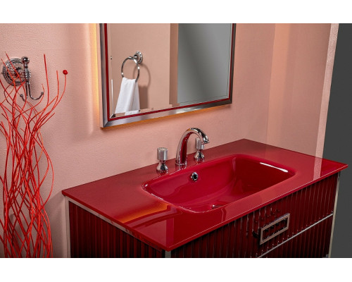 Заказать Тумба под раковину Boheme Armadi Art Monaco 100 866-100-RG Бордо глянец Золото в магазине сантехники Santeh-Crystal.ru