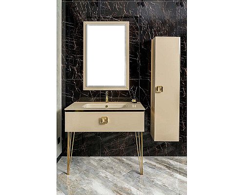 Купить Тумба под раковину Boheme Armadi Art Lucido 100 770-100-CP подвесная Капучино в магазине сантехники Santeh-Crystal.ru