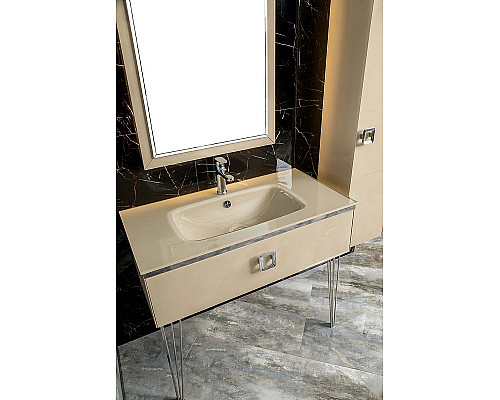 Купить Тумба под раковину Boheme Armadi Art Lucido 100 770-100-CP подвесная Капучино в магазине сантехники Santeh-Crystal.ru