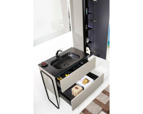 Заказать Тумба под раковину Boheme Armadi Art Vallessi 100 837-100-C mat подвесная Кашемир матовый в магазине сантехники Santeh-Crystal.ru