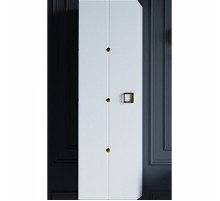 Шкаф пенал Boheme Armadi Art Vallessi Avantgarde Piazza 35 844-WG подвесной Белый Золото