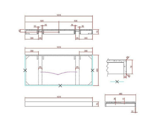 Столешница под раковину Boheme Armadi Art Flat 100 869-100-CLCT Белый мрамор