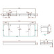 Столешница под раковину Boheme Armadi Art Flat 120 869-120-CLCT Белый мрамор