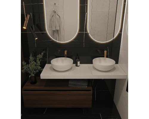 Столешница под раковину Boheme Armadi Art Flat 140 869-140-CLCT Белый мрамор