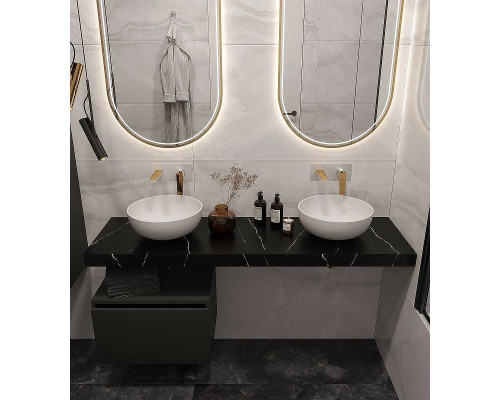 Столешница под раковину Boheme Armadi Art Flat 160 869-160-NM Черный мрамор