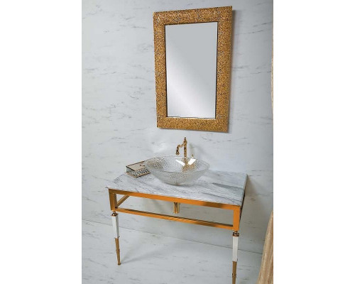 Консоль под раковину Boheme Armadi Art Vogue 100 890-G Золото Белая