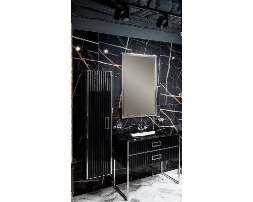 Зеркало Boheme Armadi Art Monaco 70 566-BCR с подсветкой Черный глянец Хром