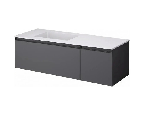 Тумба под раковину Boheme Armadi Art Quatro 2 140 790-M2-140-A-A подвесная Антрацит профиль Антрацит