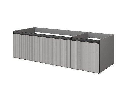 Тумба под раковину Boheme Armadi Art Quatro 2 140 790-M2-140-L-RIB-A подвесная Luna fuga профиль Антрацит
