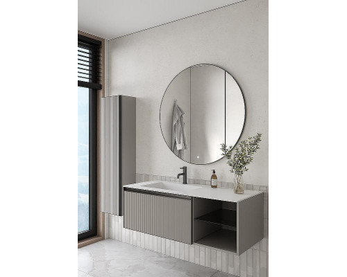 Тумба под раковину Boheme Armadi Art Quatro 6 120 790-M6-120-L-RIB-A подвесная Luna fuga профиль Антрацит