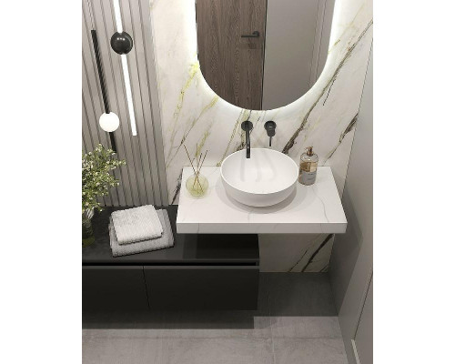 Столешница под раковину Boheme Armadi Art Flat 60 869-060-CLCT Белый мрамор