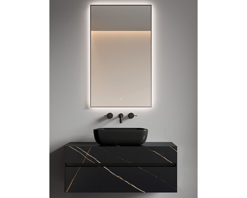 Зеркало Boheme Modern 60 569-B с подсветкой цвет Черный с сенсорным выключателем и подогревом