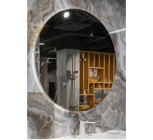Зеркало Boheme Modern 80x70 543-080-B с подсветкой Черное с сенсорным выключателем и подогревом