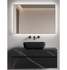 Зеркало Boheme Modern 100x70 543-100-G с подсветкой Золото с сенсорным выключателем и подогревом