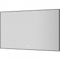 Зеркало Boheme Modern 120x70 543-120-B с подсветкой Черное с сенсорным выключателем и подогревом