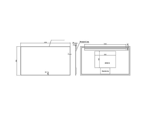 Зеркало Boheme Modern 120x70 543-120-G с подсветкой Золото с сенсорным выключателем и подогревом
