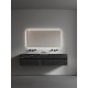 Зеркало Boheme Modern 140x70 543-140-GM с подсветкой Оружейная сталь с сенсорным выключателем и подогревом