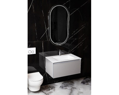 Зеркало Boheme Modern 60x110 568-GM с подсветкой Оружейная сталь с сенсорным выключателем и подогревом