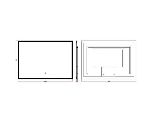 Зеркало Boheme Modern 100x70 544-100 с подсветкой с сенсорным выключателем
