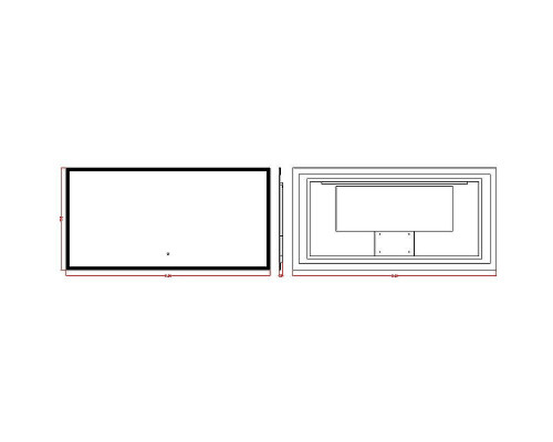 Зеркало Boheme Modern 140x70 544-140 с подсветкой с сенсорным выключателем