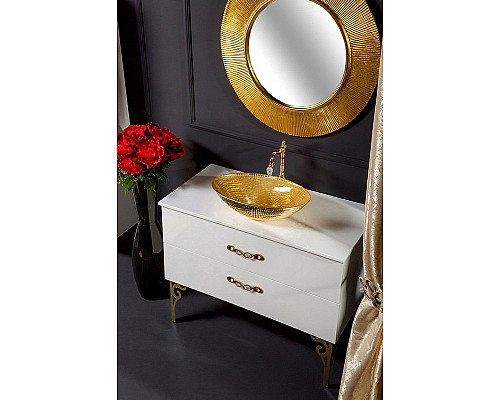 Заказать Зеркало Boheme NeoArt Shine 82 528-G Золото в магазине сантехники Santeh-Crystal.ru