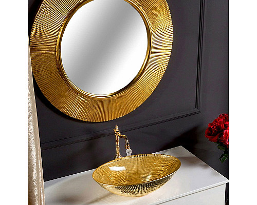 Заказать Зеркало Boheme NeoArt Shine 82 528-G Золото в магазине сантехники Santeh-Crystal.ru