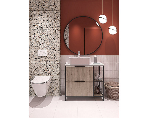 Приобрести Тумба под раковину Cersanit Bosquet 80 63012 Дуб в магазине сантехники Santeh-Crystal.ru