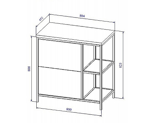 Приобрести Тумба под раковину Cersanit Bosquet 80 63012 Дуб в магазине сантехники Santeh-Crystal.ru