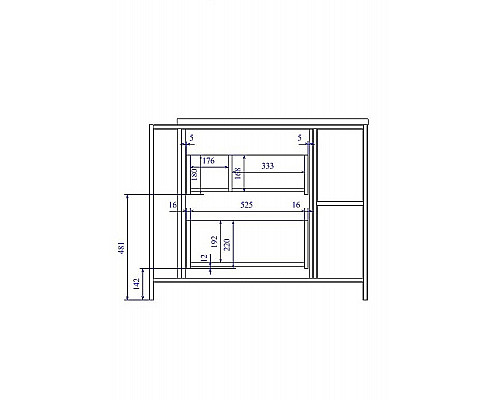 Заказать Тумба под раковину Cersanit Bosquet 100 63013 Дуб в магазине сантехники Santeh-Crystal.ru