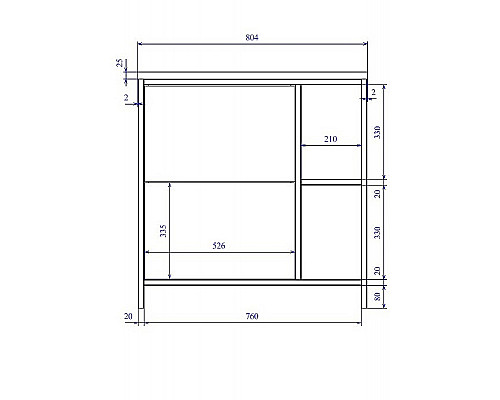 Заказать Тумба под раковину Cersanit Bosquet 100 63013 Дуб в магазине сантехники Santeh-Crystal.ru