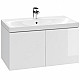 Купить Тумба под раковину Cersanit Colour 80 SZ-COL-CM/COL/80 подвесная Белая в магазине сантехники Santeh-Crystal.ru
