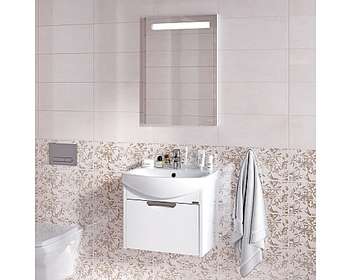 Santeh-Crystal.ru: Зеркало Cersanit Led 010 Base 60 KN-LU-LED010x60-b-Os с подсветкой сверху Купить Зеркало Cersanit Led 010 Base 60 KN-LU-LED010x60-b-Os с подсветкой сверху в магазине сантехники Santeh-Crystal.ru