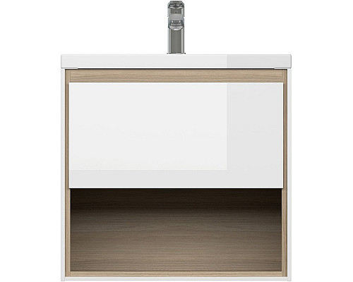 Santeh-Crystal.ru: Тумба под раковину Cersanit Louna 60 SZ-LOU-CO60/Wh подвесная Белый глянец дуб Эврика Купить Тумба под раковину Cersanit Louna 60 SZ-LOU-CO60/Wh подвесная Белый глянец дуб Эврика в магазине сантехники Santeh-Crystal.ru